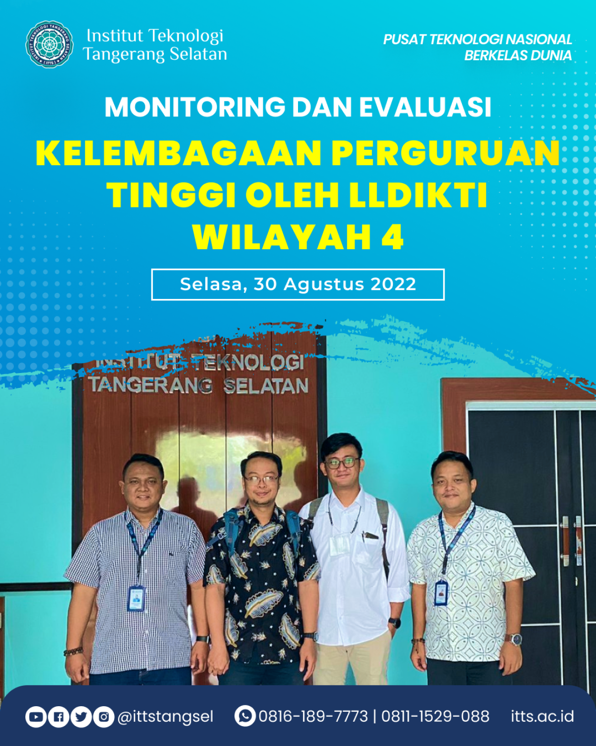 Monitoring dan Evaluasi LLDIKTI Wilayah 4 ke Institut Teknologi Tangerang Selatan