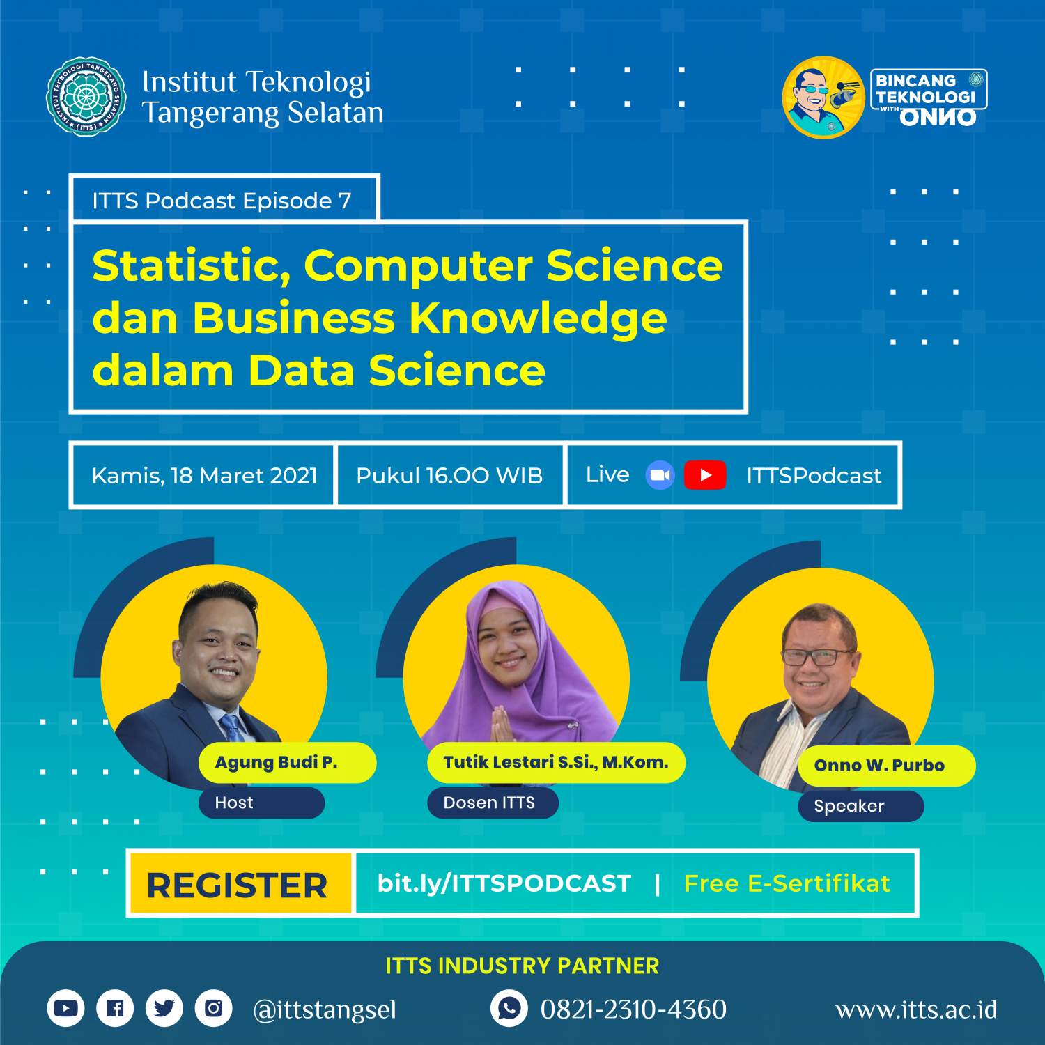ITTSPODCAST Episode 7 - Statistic, Computer Science dan Business Knowledge dalam Data Science
